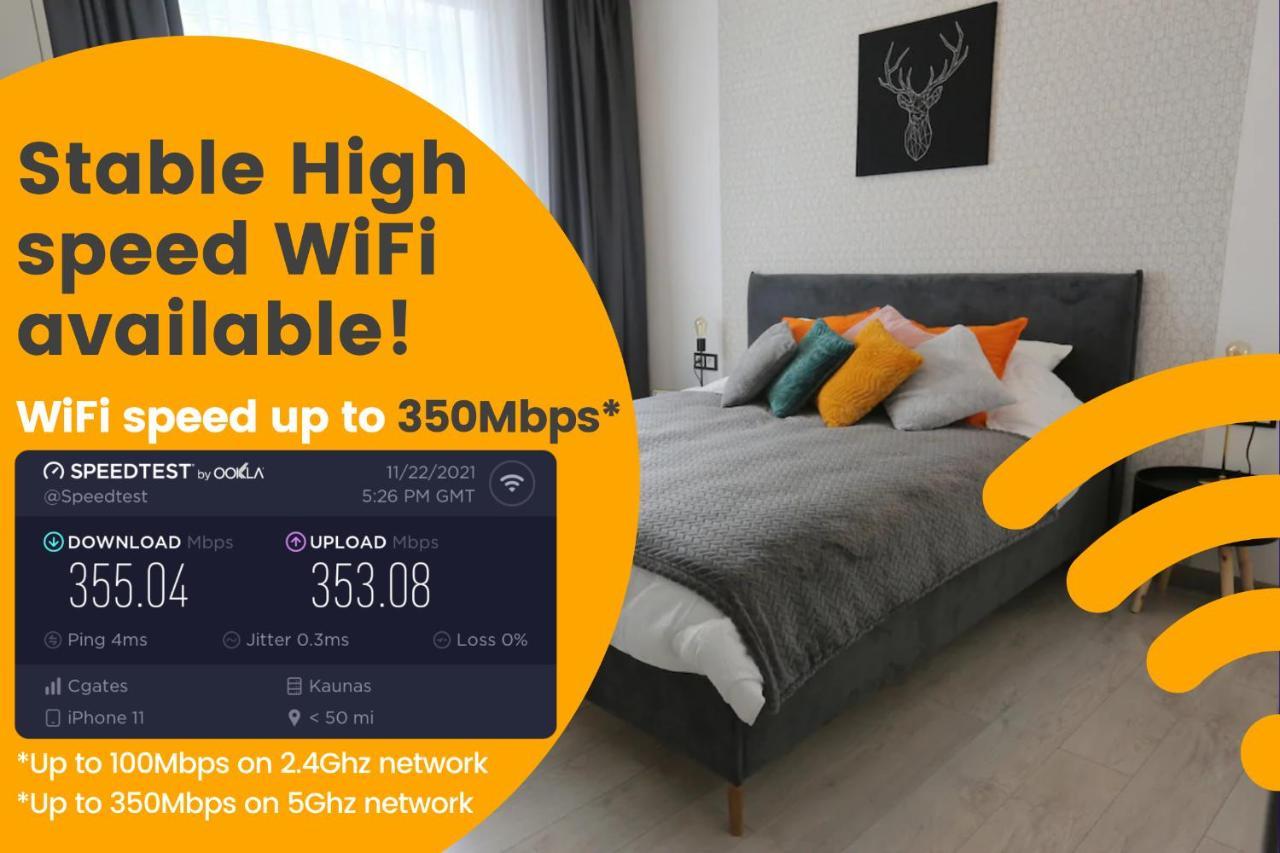 Comfy 2 Room Apartment - Free Parking - 350Mbps Wifi - Netflix Kaunas Exterior photo
